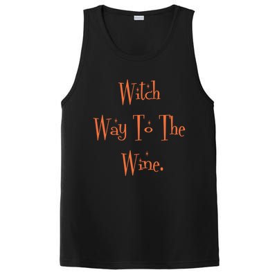 Witch Way To The Wine Funny Wine Er Orange Gift PosiCharge Competitor Tank