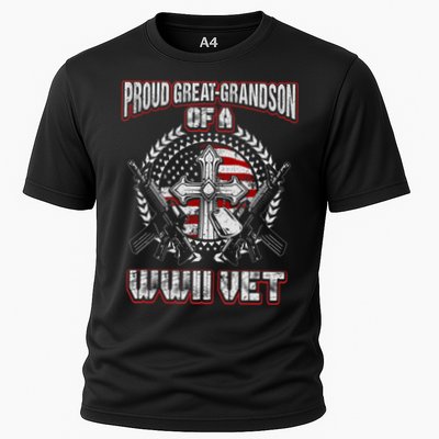 World War Two Veteran Proud Great Grandson Wwii Vet Military Performance Shirt