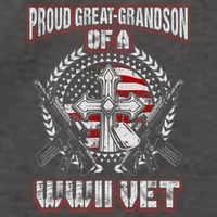 World War Two Veteran Proud Great Grandson Wwii Vet Military Vector Backpack