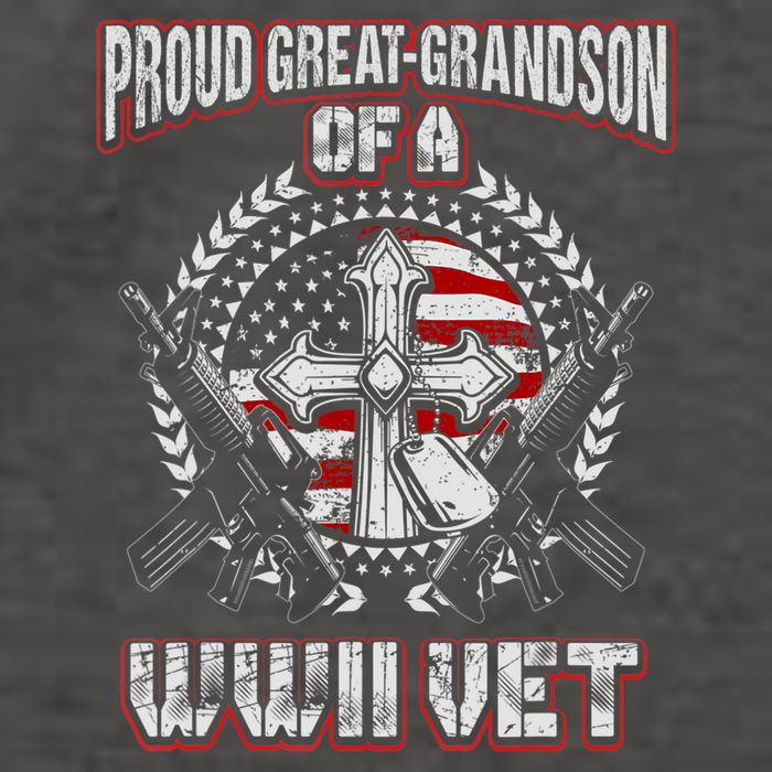 World War Two Veteran Proud Great Grandson Wwii Vet Military Vector Backpack