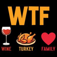 WTF Wine Turkey Family Shirt Funny Thanksgiving Day 16 in Basic Backpack