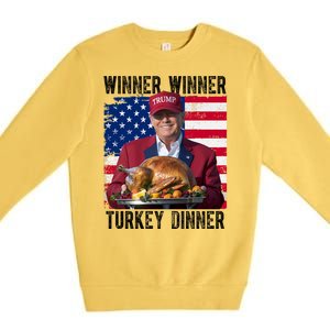 Winner Winner Turkey Dinner Funny Trump Usa Premium Crewneck Sweatshirt