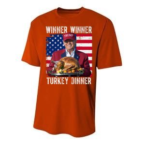 Winner Winner Turkey Dinner Funny Trump Usa Performance Sprint T-Shirt