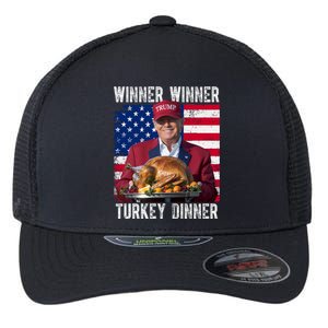 Winner Winner Turkey Dinner Funny Trump Usa Flexfit Unipanel Trucker Cap