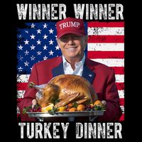 Winner Winner Turkey Dinner Funny Trump Usa 7-Panel Snapback Hat