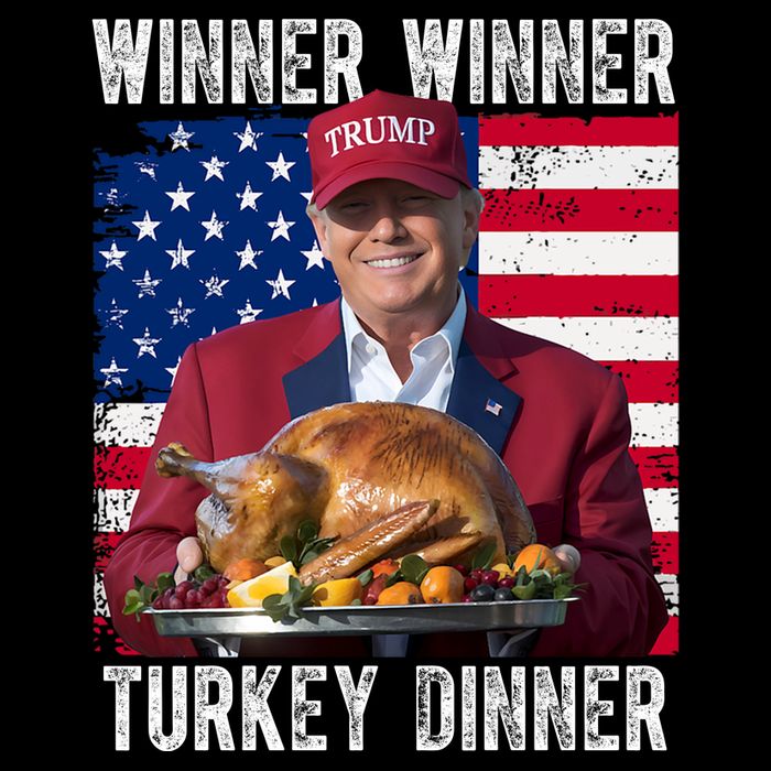 Winner Winner Turkey Dinner Funny Trump Usa 7-Panel Snapback Hat