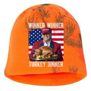 Winner Winner Turkey Dinner Funny Trump Usa Kati - Camo Knit Beanie