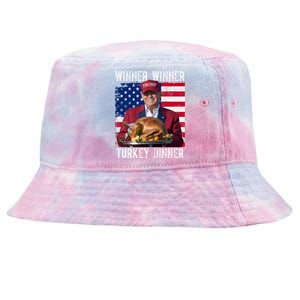 Winner Winner Turkey Dinner Funny Trump Usa Tie-Dyed Bucket Hat