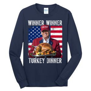 Winner Winner Turkey Dinner Funny Trump Usa Tall Long Sleeve T-Shirt