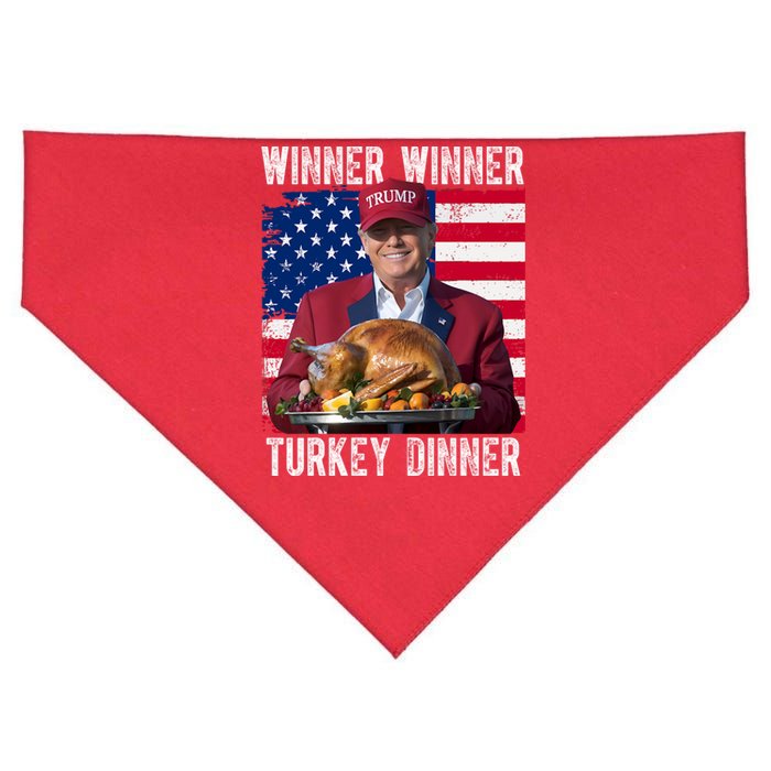 Winner Winner Turkey Dinner Funny Trump Usa USA-Made Doggie Bandana