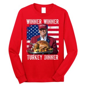 Winner Winner Turkey Dinner Funny Trump Usa Long Sleeve Shirt