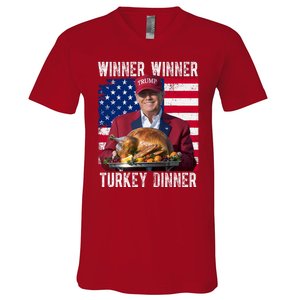 Winner Winner Turkey Dinner Funny Trump Usa V-Neck T-Shirt