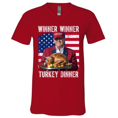Winner Winner Turkey Dinner Funny Trump Usa V-Neck T-Shirt