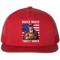 Winner Winner Turkey Dinner Funny Trump Usa Flat Bill Trucker Hat