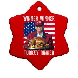 Winner Winner Turkey Dinner Funny Trump Usa Ceramic Star Ornament