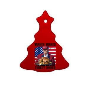 Winner Winner Turkey Dinner Funny Trump Usa Ceramic Tree Ornament