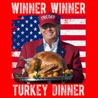 Winner Winner Turkey Dinner Funny Trump Usa Baby Bodysuit