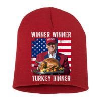 Winner Winner Turkey Dinner Funny Trump Usa Short Acrylic Beanie