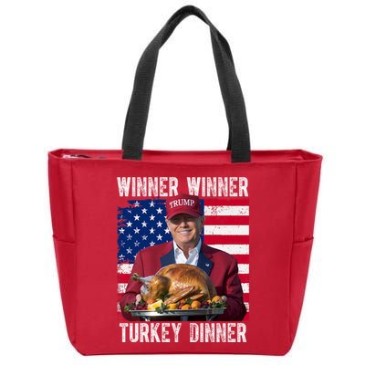 Winner Winner Turkey Dinner Funny Trump Usa Zip Tote Bag