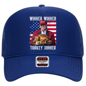 Winner Winner Turkey Dinner Funny Trump Usa High Crown Mesh Back Trucker Hat