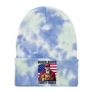 Winner Winner Turkey Dinner Funny Trump Usa Tie Dye 12in Knit Beanie