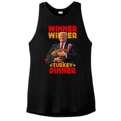 Winner Winner Turkey Dinner Funny Trump Thanksgiving Ladies PosiCharge Tri-Blend Wicking Tank