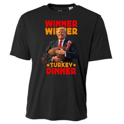 Winner Winner Turkey Dinner Funny Trump Thanksgiving Cooling Performance Crew T-Shirt