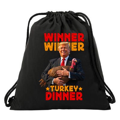 Winner Winner Turkey Dinner Funny Trump Thanksgiving Drawstring Bag