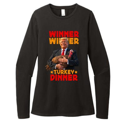 Winner Winner Turkey Dinner Funny Trump Thanksgiving Womens CVC Long Sleeve Shirt