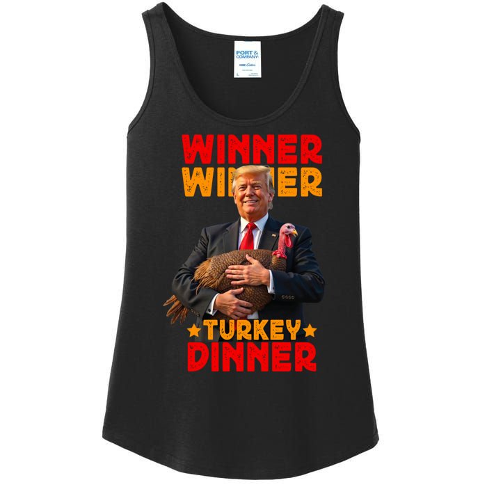 Winner Winner Turkey Dinner Funny Trump Thanksgiving Ladies Essential Tank