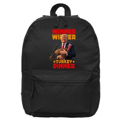 Winner Winner Turkey Dinner Funny Trump Thanksgiving 16 in Basic Backpack