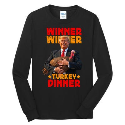 Winner Winner Turkey Dinner Funny Trump Thanksgiving Tall Long Sleeve T-Shirt