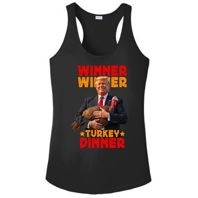 Winner Winner Turkey Dinner Funny Trump Thanksgiving Ladies PosiCharge Competitor Racerback Tank