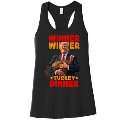 Winner Winner Turkey Dinner Funny Trump Thanksgiving Women's Racerback Tank