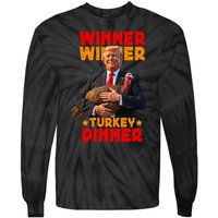 Winner Winner Turkey Dinner Funny Trump Thanksgiving Tie-Dye Long Sleeve Shirt