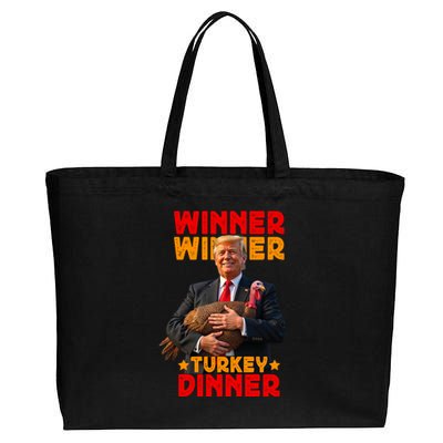 Winner Winner Turkey Dinner Funny Trump Thanksgiving Cotton Canvas Jumbo Tote