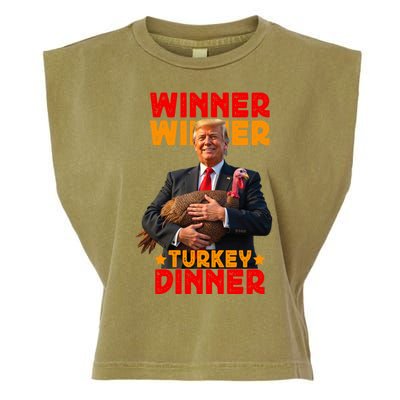 Winner Winner Turkey Dinner Funny Trump Thanksgiving Garment-Dyed Women's Muscle Tee