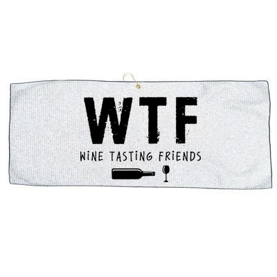 WTF Wine Tasting Friends Funny Wine Lovers Large Microfiber Waffle Golf Towel