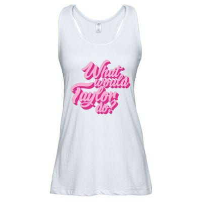 What Would Taylor Do Cool Pink Feminine Aesthetic Ladies Essential Flowy Tank