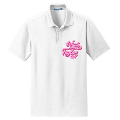 What Would Taylor Do Cool Pink Feminine Aesthetic Dry Zone Grid Polo