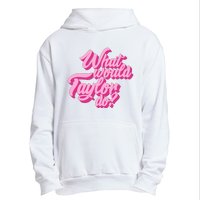 What Would Taylor Do Cool Pink Feminine Aesthetic Urban Pullover Hoodie