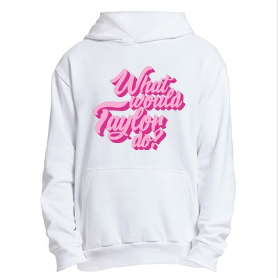 What Would Taylor Do Cool Pink Feminine Aesthetic Urban Pullover Hoodie