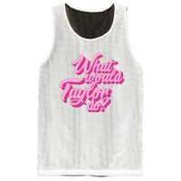 What Would Taylor Do Cool Pink Feminine Aesthetic Mesh Reversible Basketball Jersey Tank