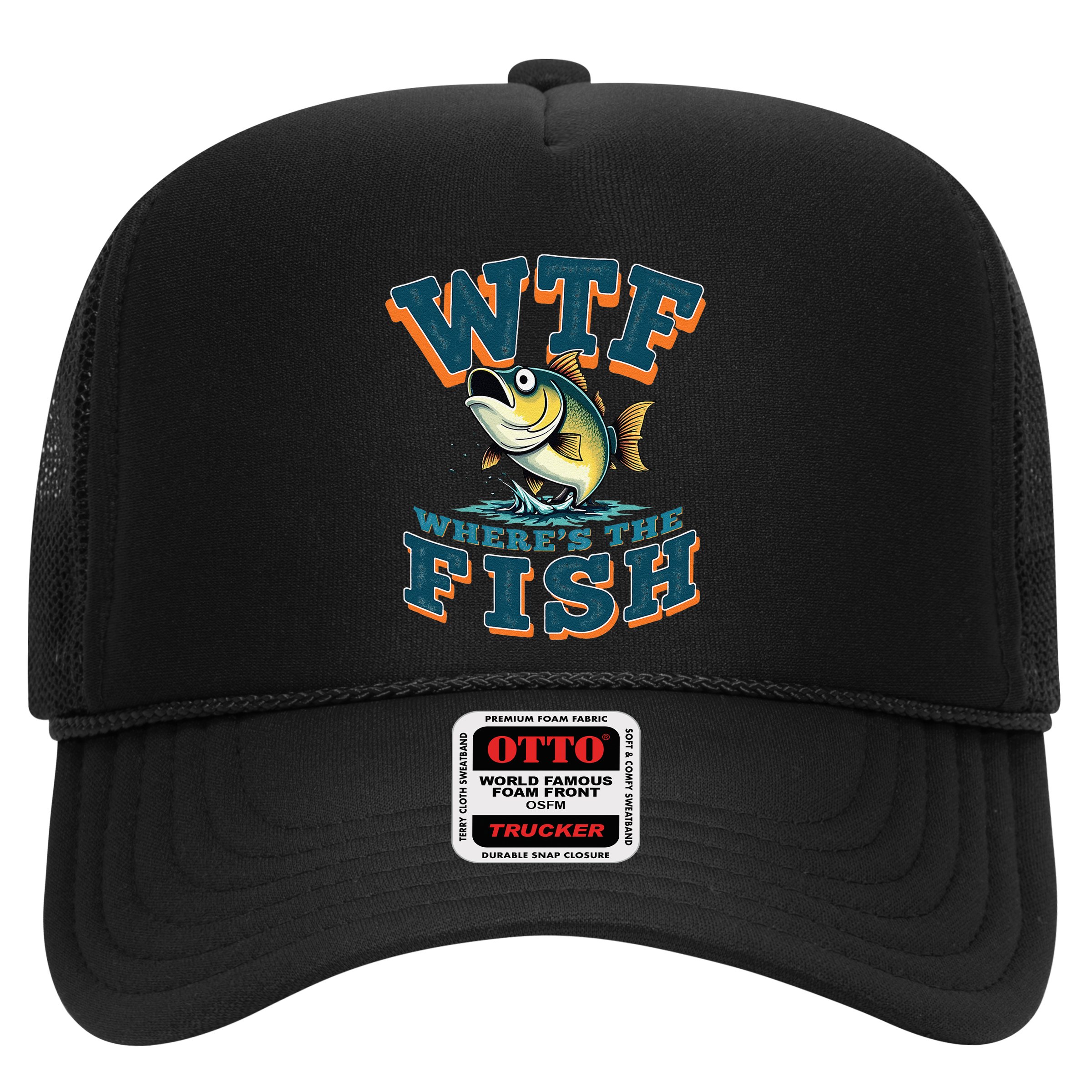 Wtf WhereS The Fish Funny Fishing Gifts Fathers Day Hat