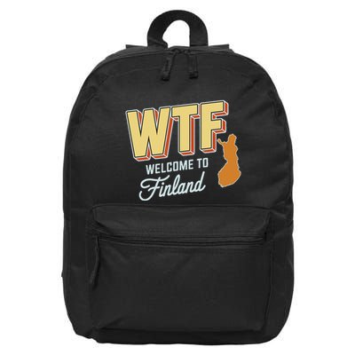Wtf Welcome To Finland Scandinavia Map Funny 16 in Basic Backpack