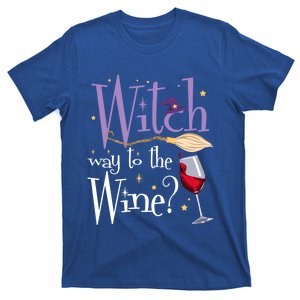 Witch Way To The Wine Halloween Ing For Wiccan Witches Gift T-Shirt