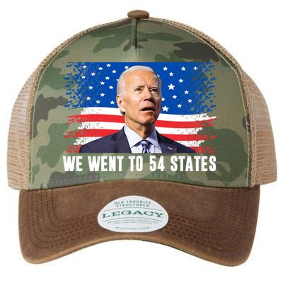 We Went To 54 States Confused Biden Funny Legacy Tie Dye Trucker Hat