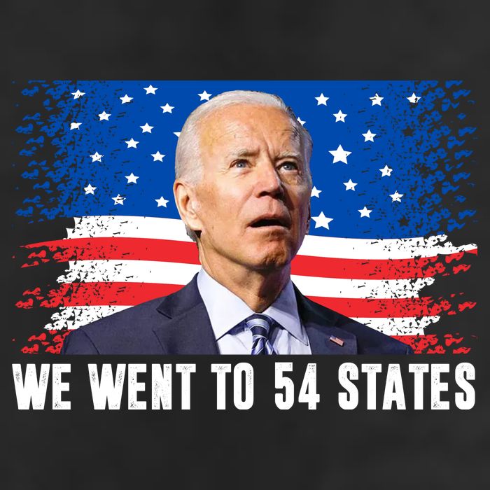 We Went To 54 States Confused Biden Funny 7 Panel Mesh Trucker Snapback Hat