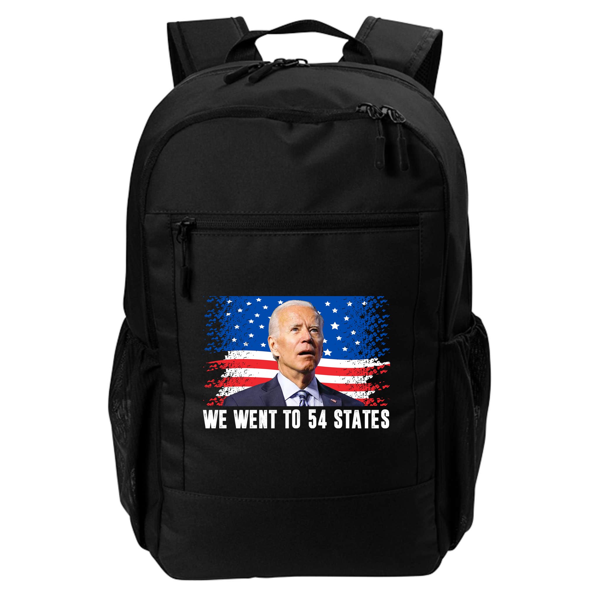 We Went To 54 States Confused Biden Funny Backpack
