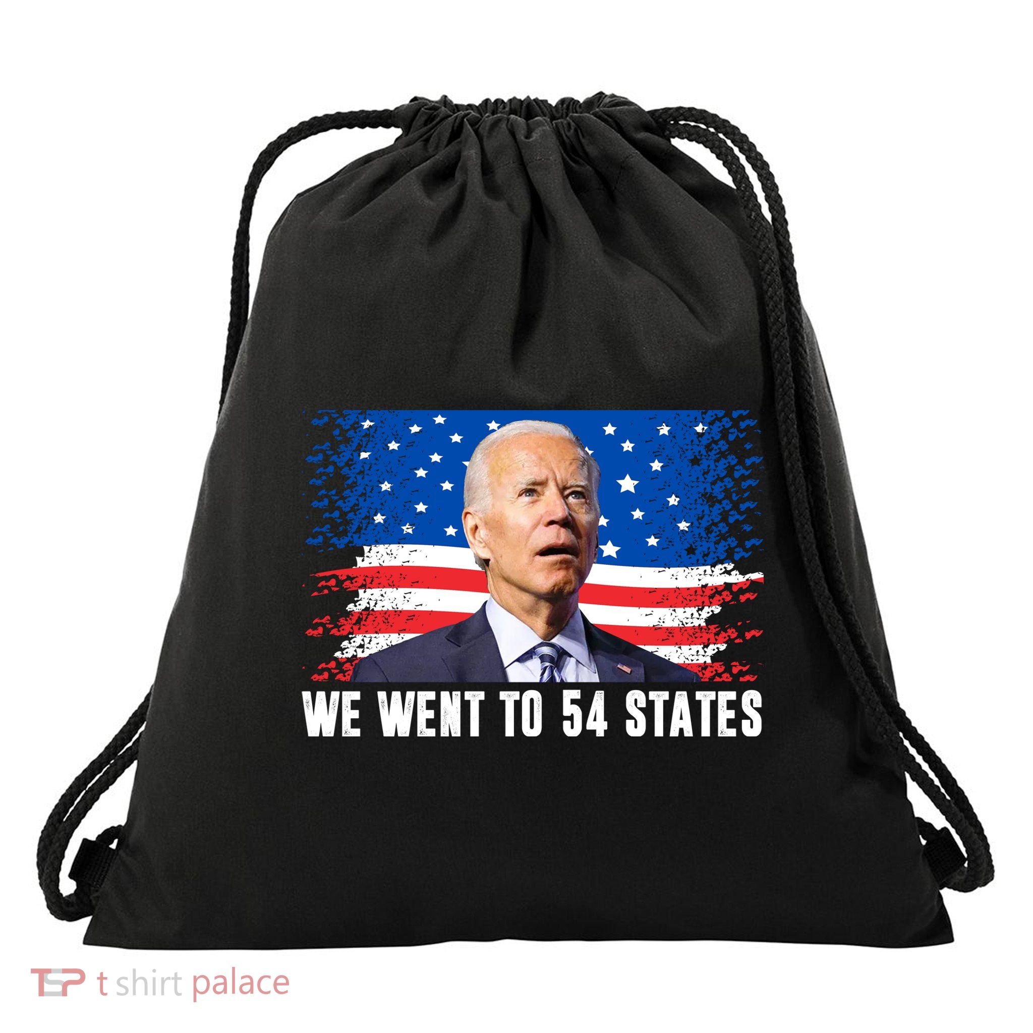 We Went To 54 States Confused Biden Funny Drawstring Bag